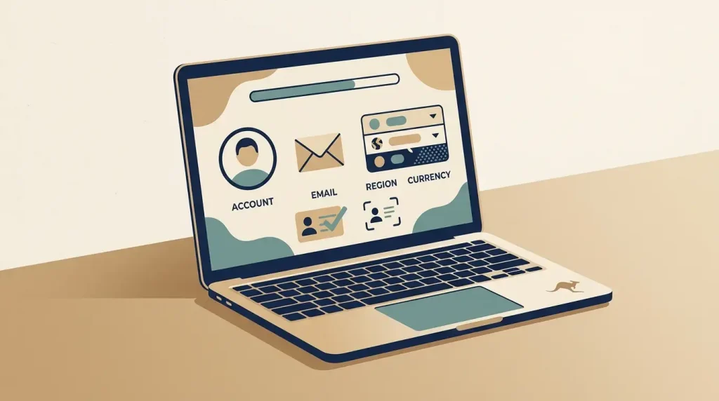 Editorial illustration about how to register at asino and set up an account
