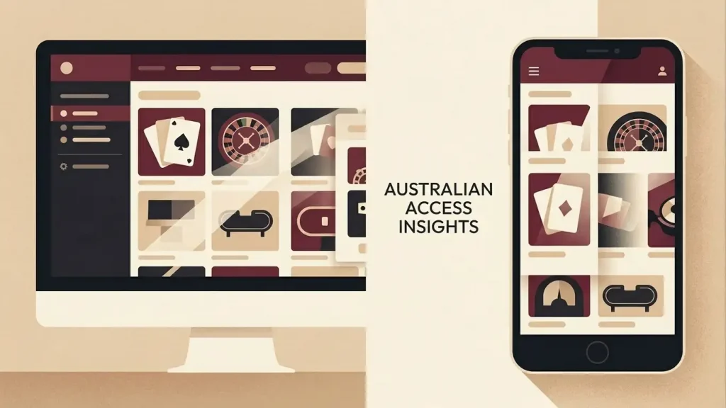 Editorial illustration representing live dealer casino play on desktop and mobile